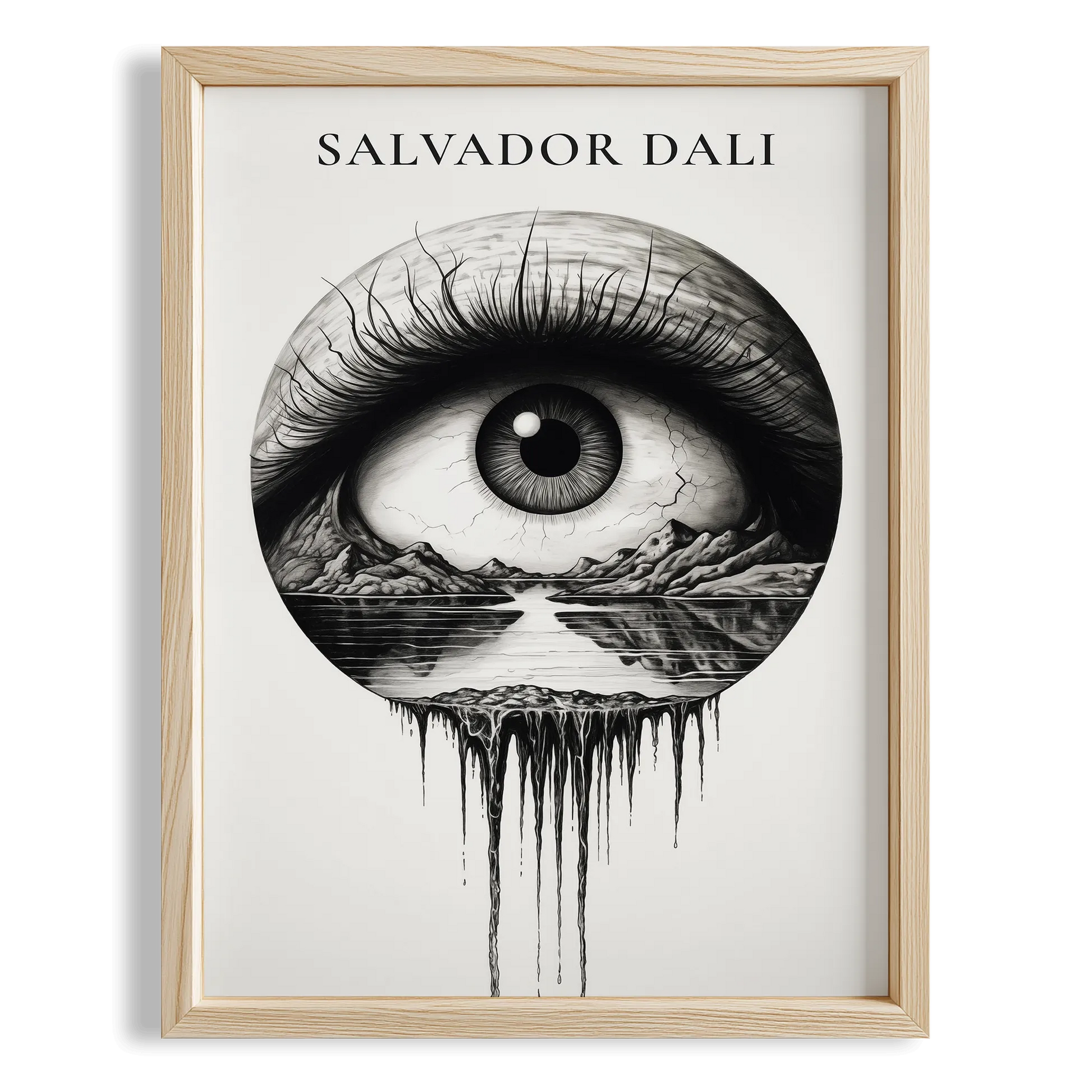 Göz - Salvador Dali Ahşap Duvar Tablosu