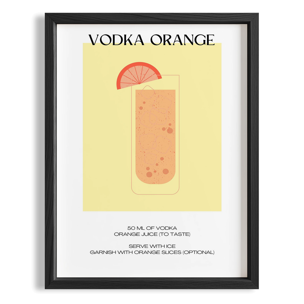 Vodka Orange Kokteyl Tarifi Mutfak Duvar Tablosu