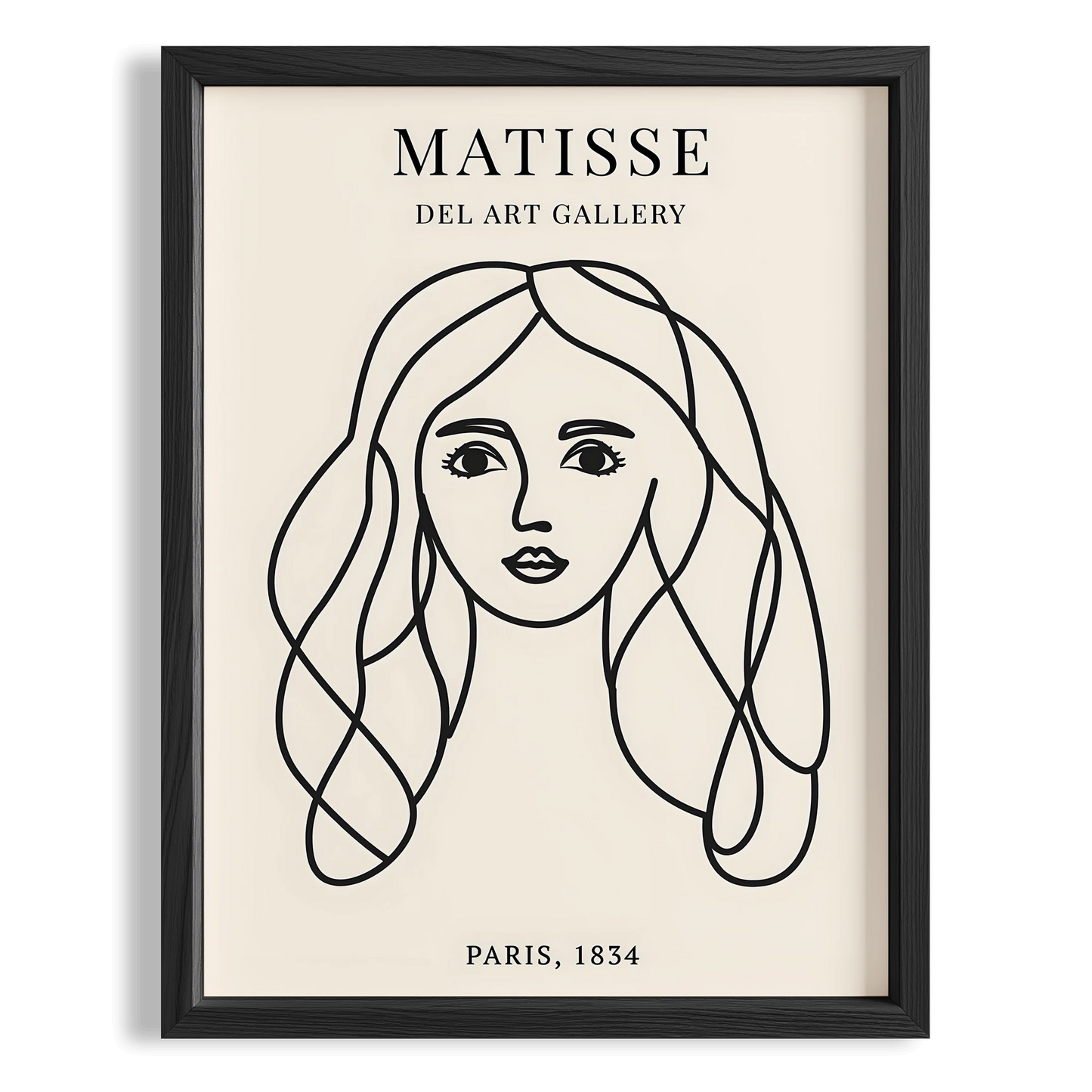 Matisse Kağıt Kesimleri Minimalist Çizgi Sanatı Estetik Kadın Portresi V Duvar Tablosu