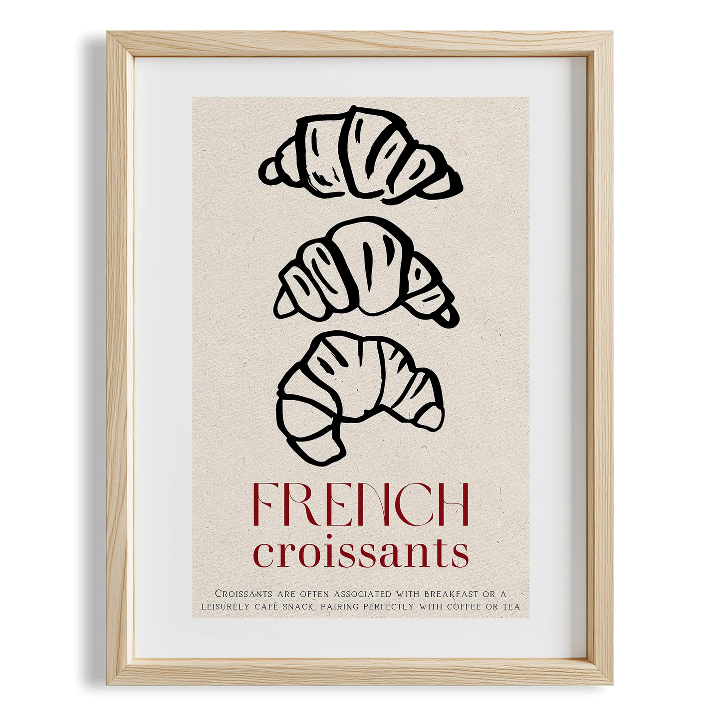 French Croissants Fransız Kahvaltı Kültürü Mutfak Duvar Tablosu