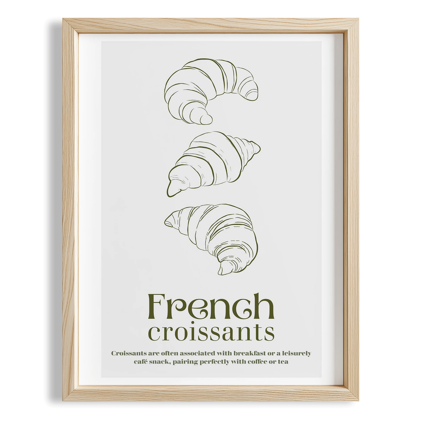 French Croissants Fransız Kahvaltı Kültürü Mutfak Duvar Tablosu II