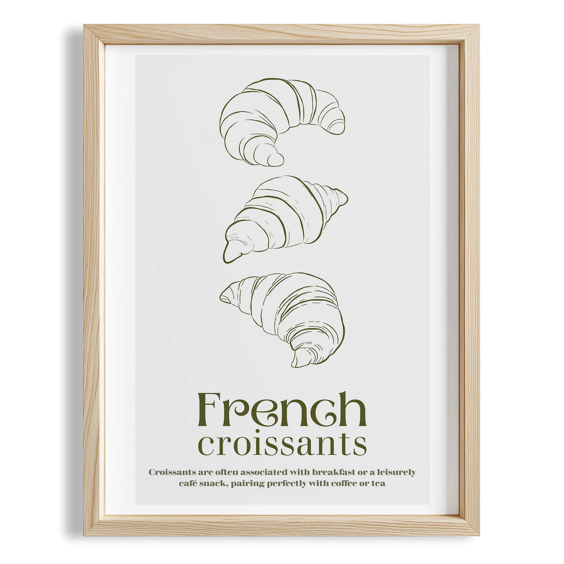 French Croissants Fransız Kahvaltı Kültürü Mutfak Duvar Tablosu II