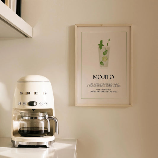 Mojito Kokteyli Minimal Mutfak Duvar Tablosu