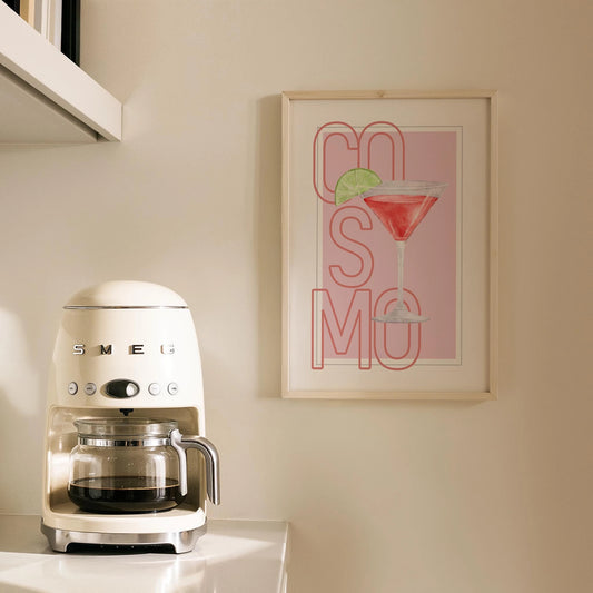 Cosmopolitan Tipografik Kokteyl Mutfak Duvar Tablosu