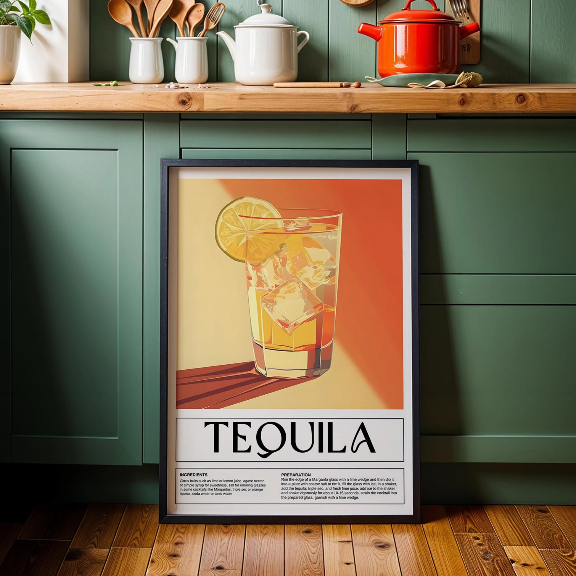 Tequila Temalı Mutfak Duvar Tablosu