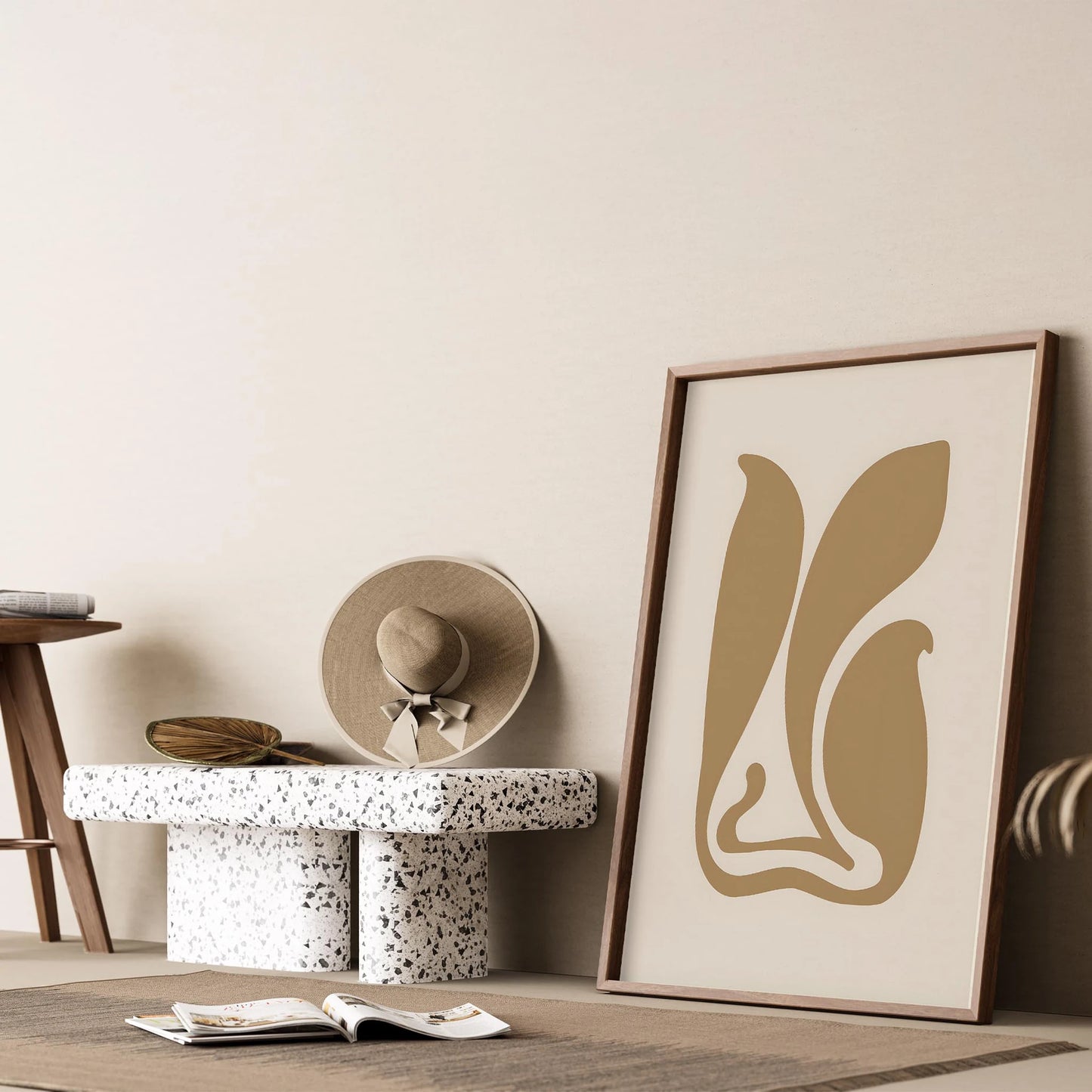 Matisse Kağıt Kesimleri Serisi Minimalist Soyut Yaprak Dansı II Duvar Tablosu