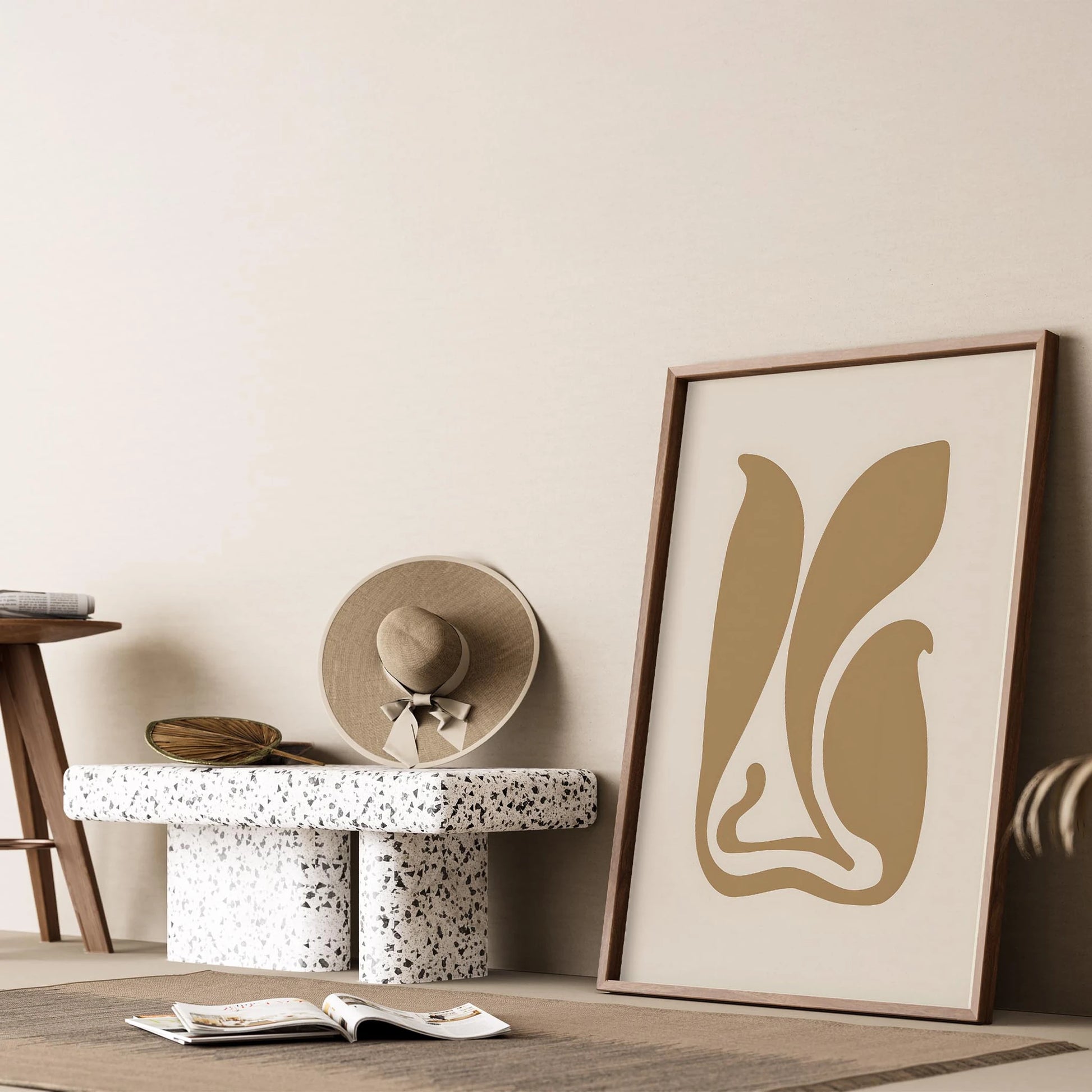 Matisse Kağıt Kesimleri Serisi Minimalist Soyut Yaprak Dansı II Duvar Tablosu