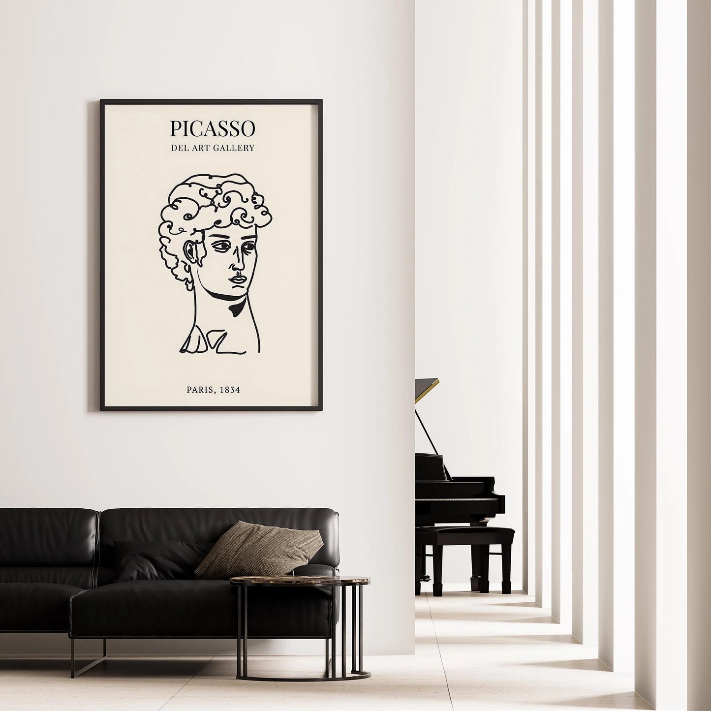 Matisse Kağıt Kesimleri Picasso Minimalist Çizgi Sanatı Michelangelo I Duvar Tablosu