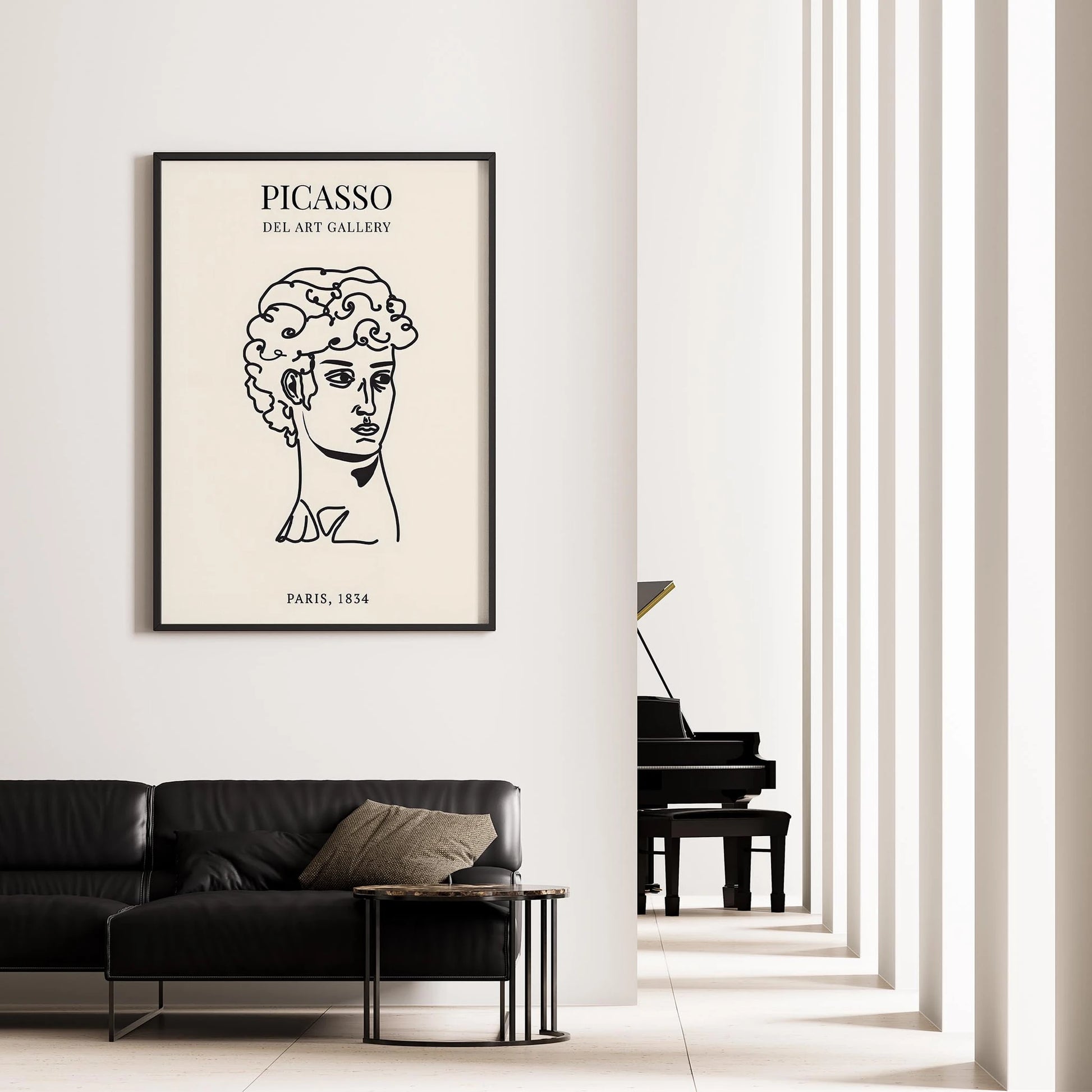 Matisse Kağıt Kesimleri Picasso Minimalist Çizgi Sanatı Michelangelo I Duvar Tablosu