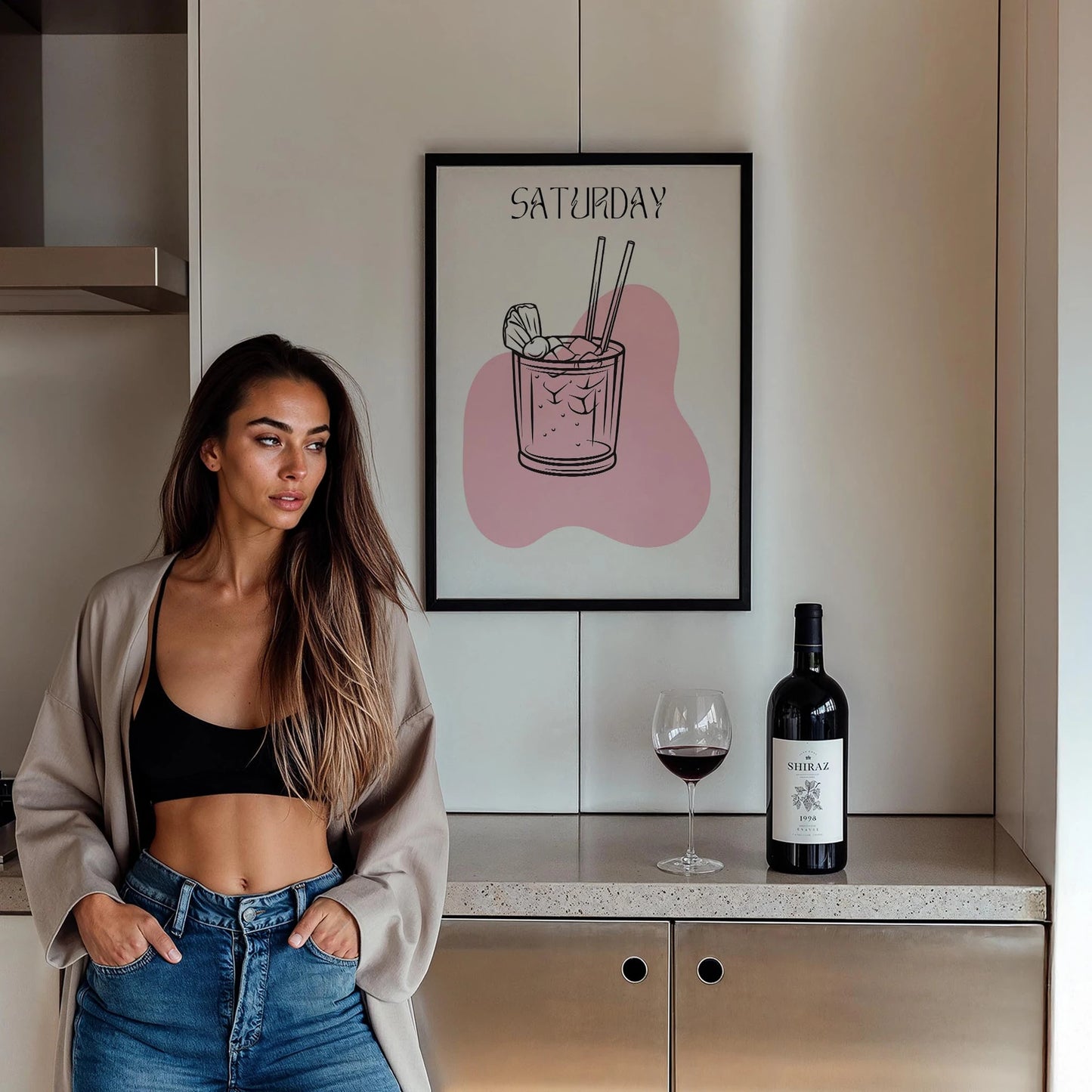 Cumartesi Günü Weekend Drinks Kokteyl Mutfak Duvar Tablosu