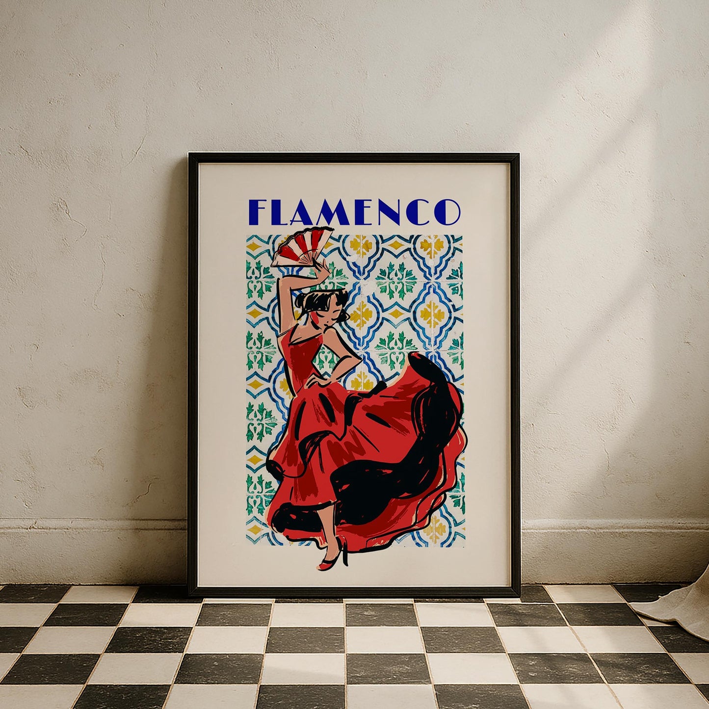 Flamenco Seramik Desen VII Akdeniz İspanya Koleksiyonu Mutfak Duvar Tablosu