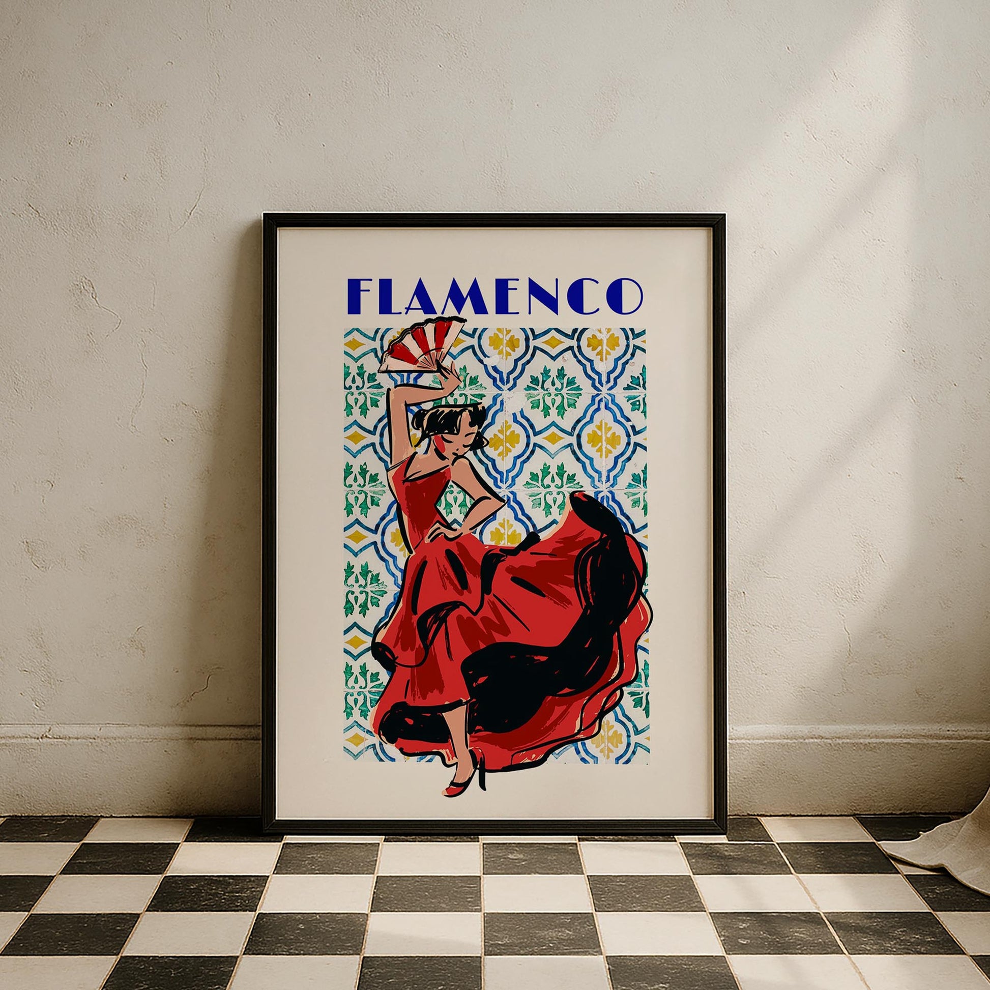 Flamenco Seramik Desen VII Akdeniz İspanya Koleksiyonu Mutfak Duvar Tablosu