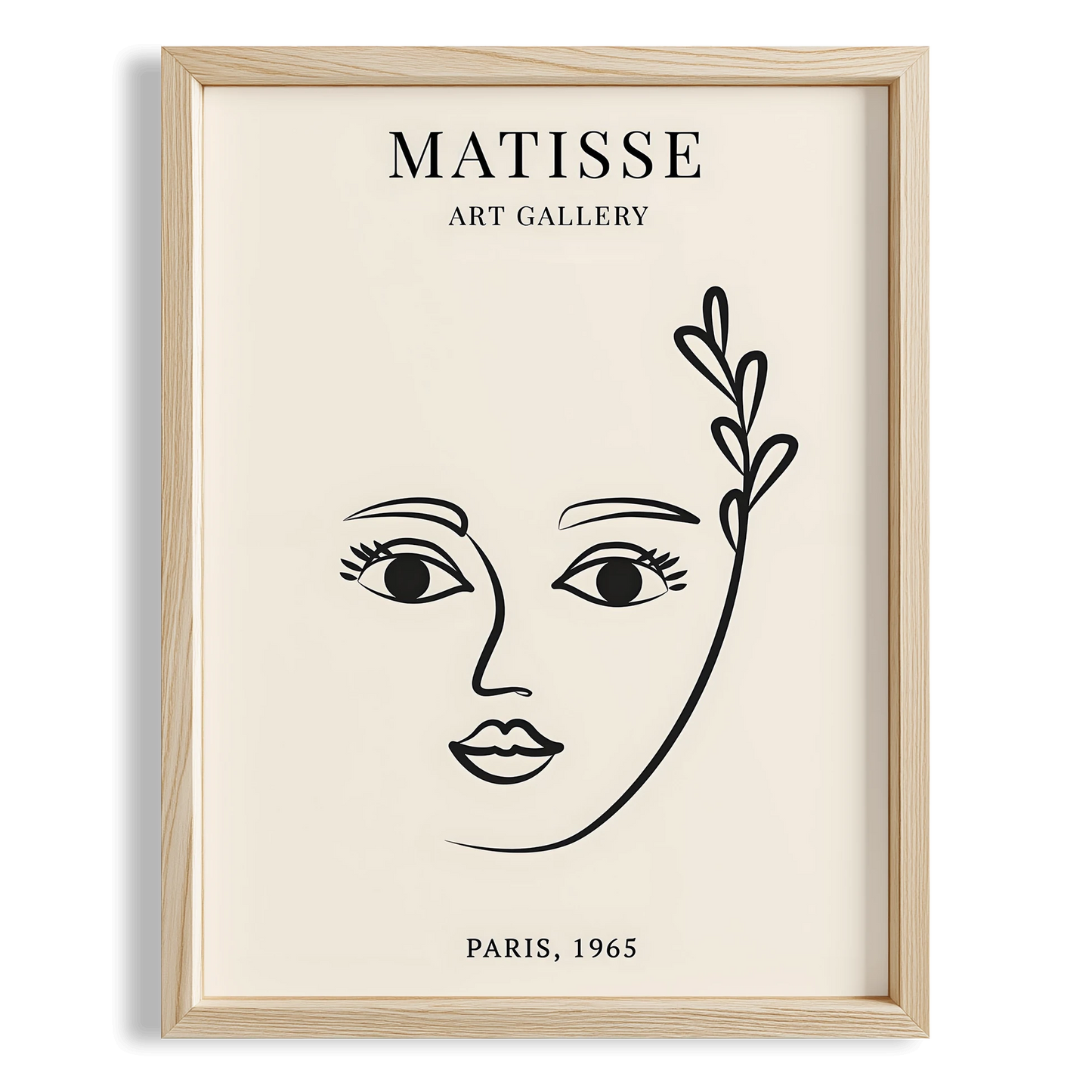 Matisse Kağıt Kesimleri Minimalist Çizgi Sanatı Estetik Kadın Portresi II Duvar Tablosu