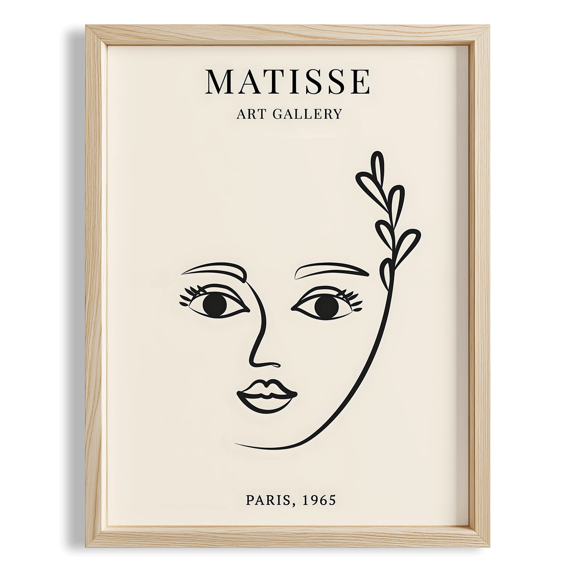 Matisse Kağıt Kesimleri Minimalist Çizgi Sanatı Estetik Kadın Portresi II Duvar Tablosu