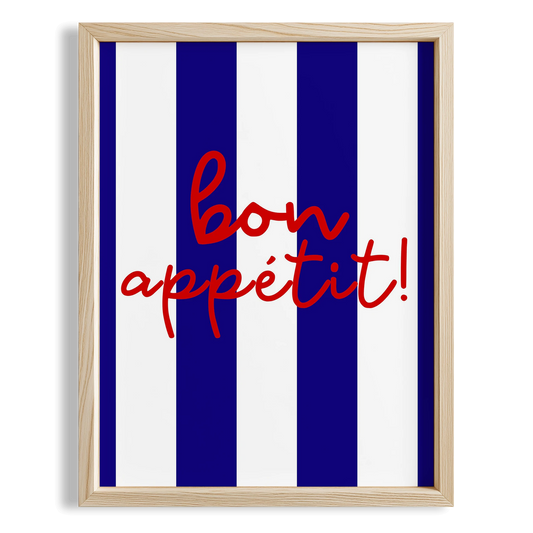 Bon Appetit Tipografi Mutfak Duvar Tablosu