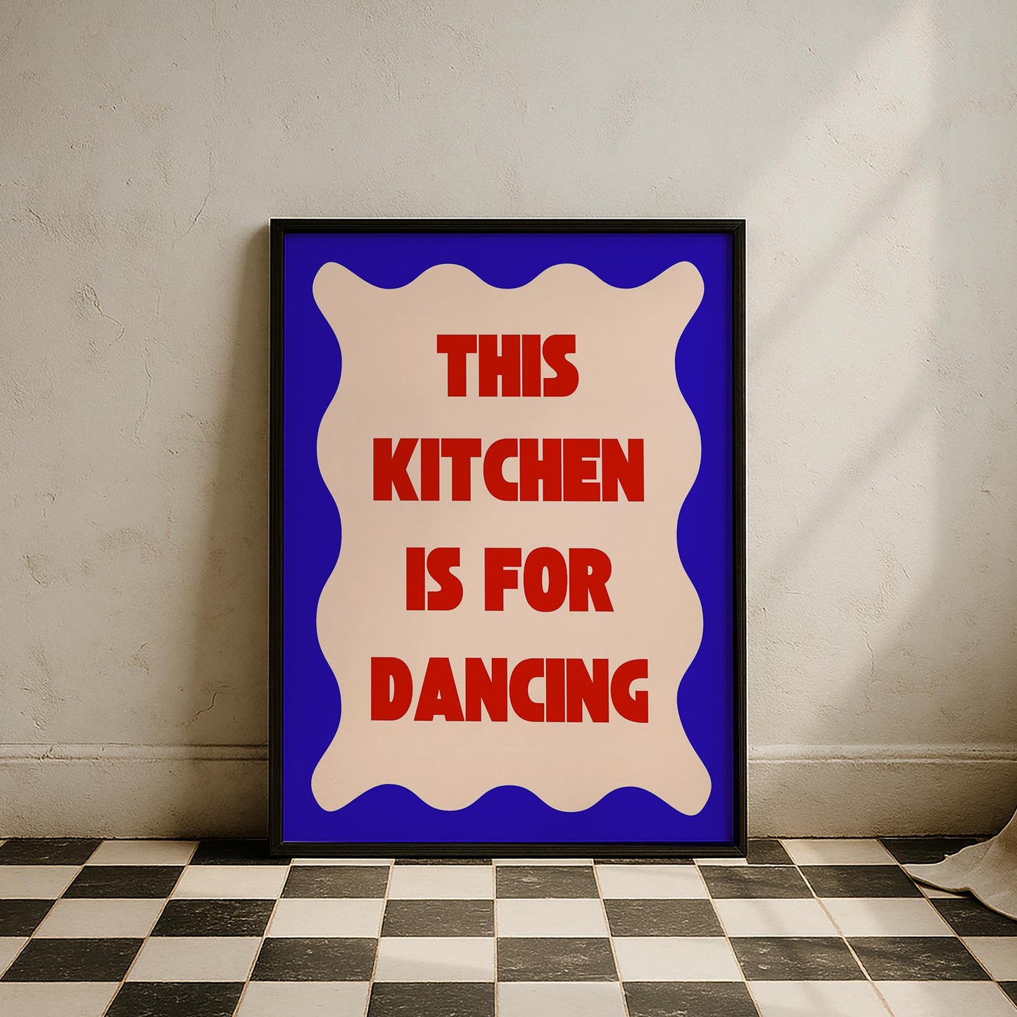 This Kitchen is For Dancing Tipografi Mutfak Duvar Tablosu