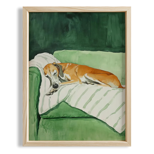 Köpek Portre III - Tazı Çizgili Zümrüt