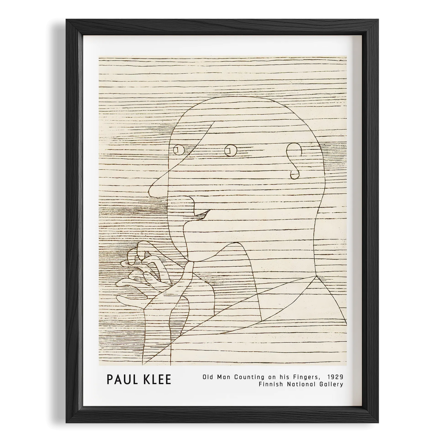 Paul Klee Parmak Sayan Adam 1929 Suluboya I Duvar Tablosu