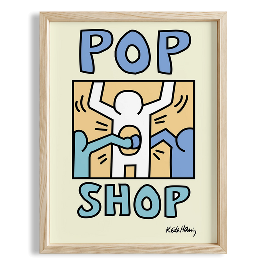 Pop Shop - Keith Haring Ahşap Duvar Tablosu