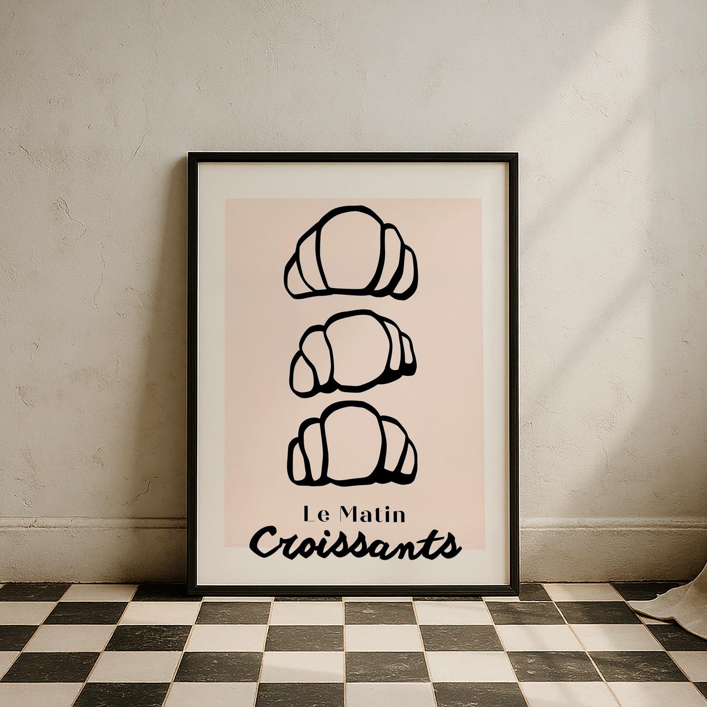 Le Matin Croissants Fransız Sabah Koleksiyonu Mutfak Duvar Tablosu III