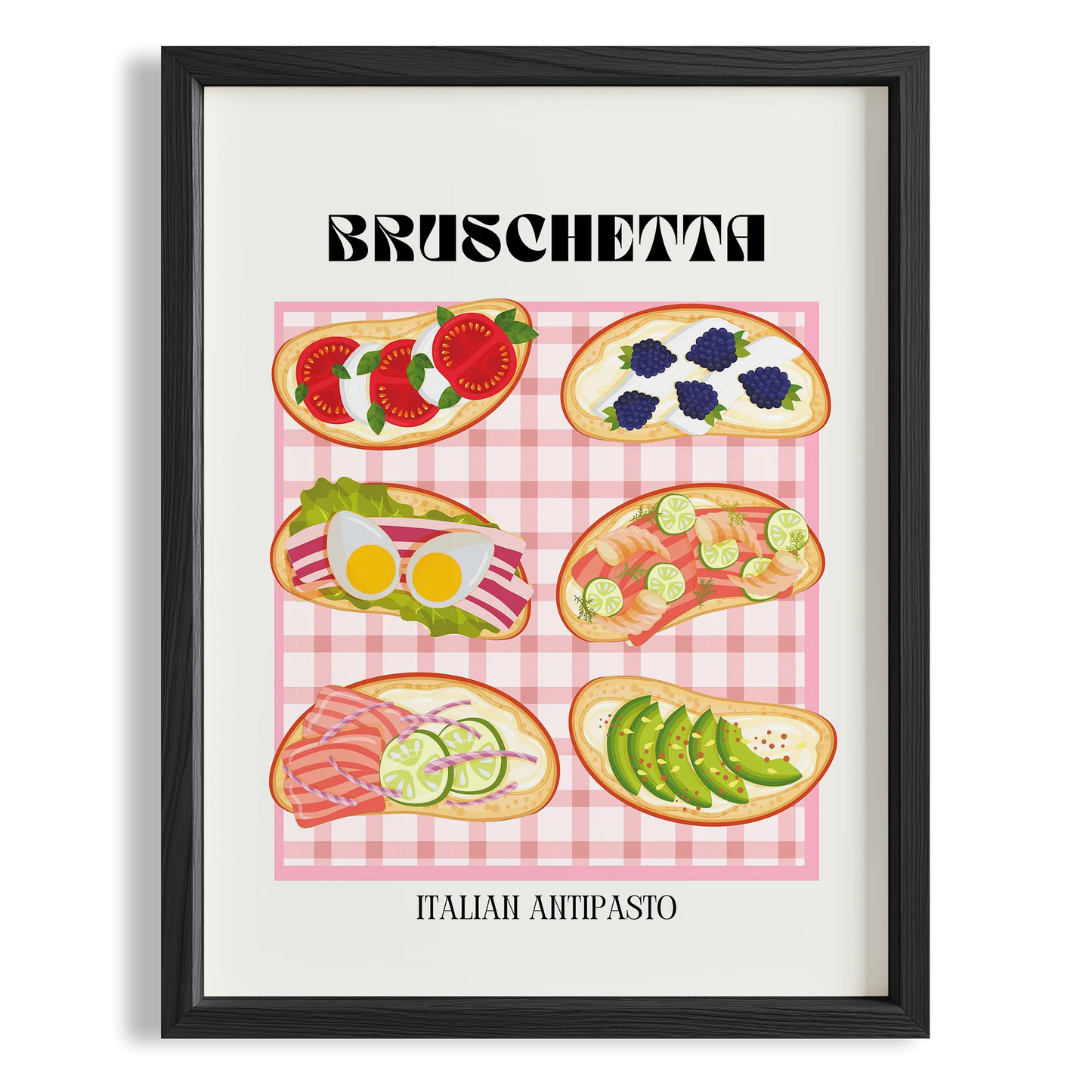 Bruschetta Akdeniz İtalya Koleksiyonu Mutfak Duvar Tablosu