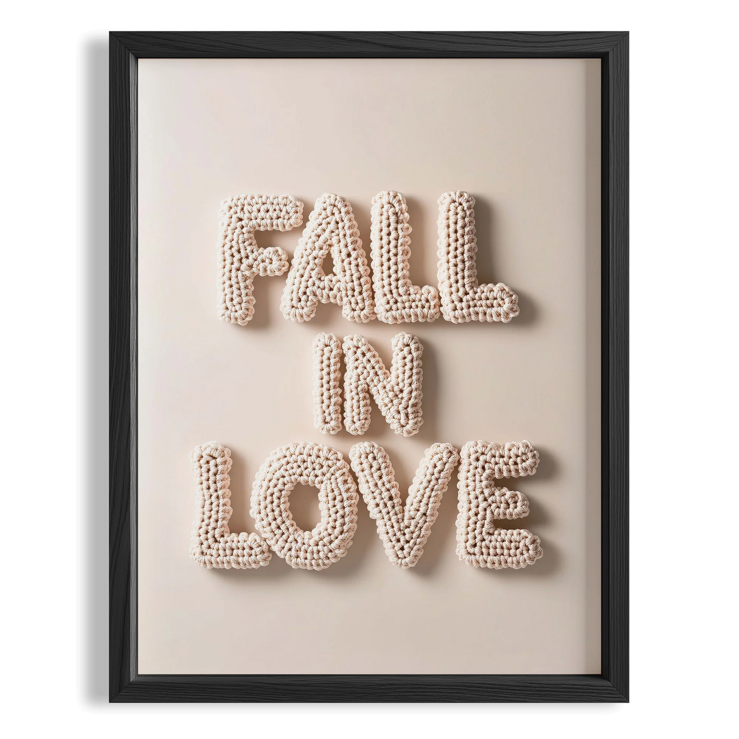 Fall in Love Tipografi Maximalist - Duvar Tablosu