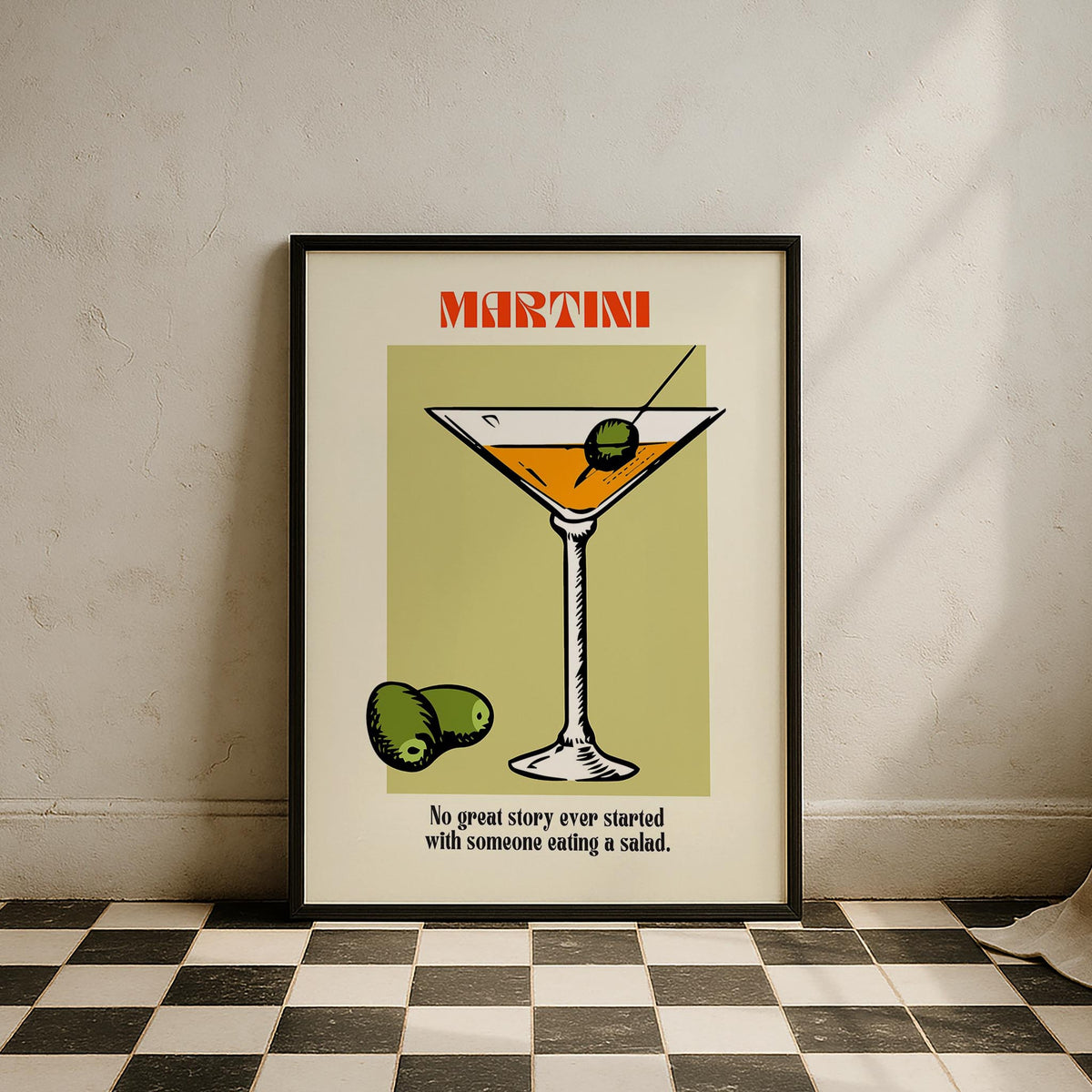 Martini Kokteyller Mutfak Duvar Tablosu