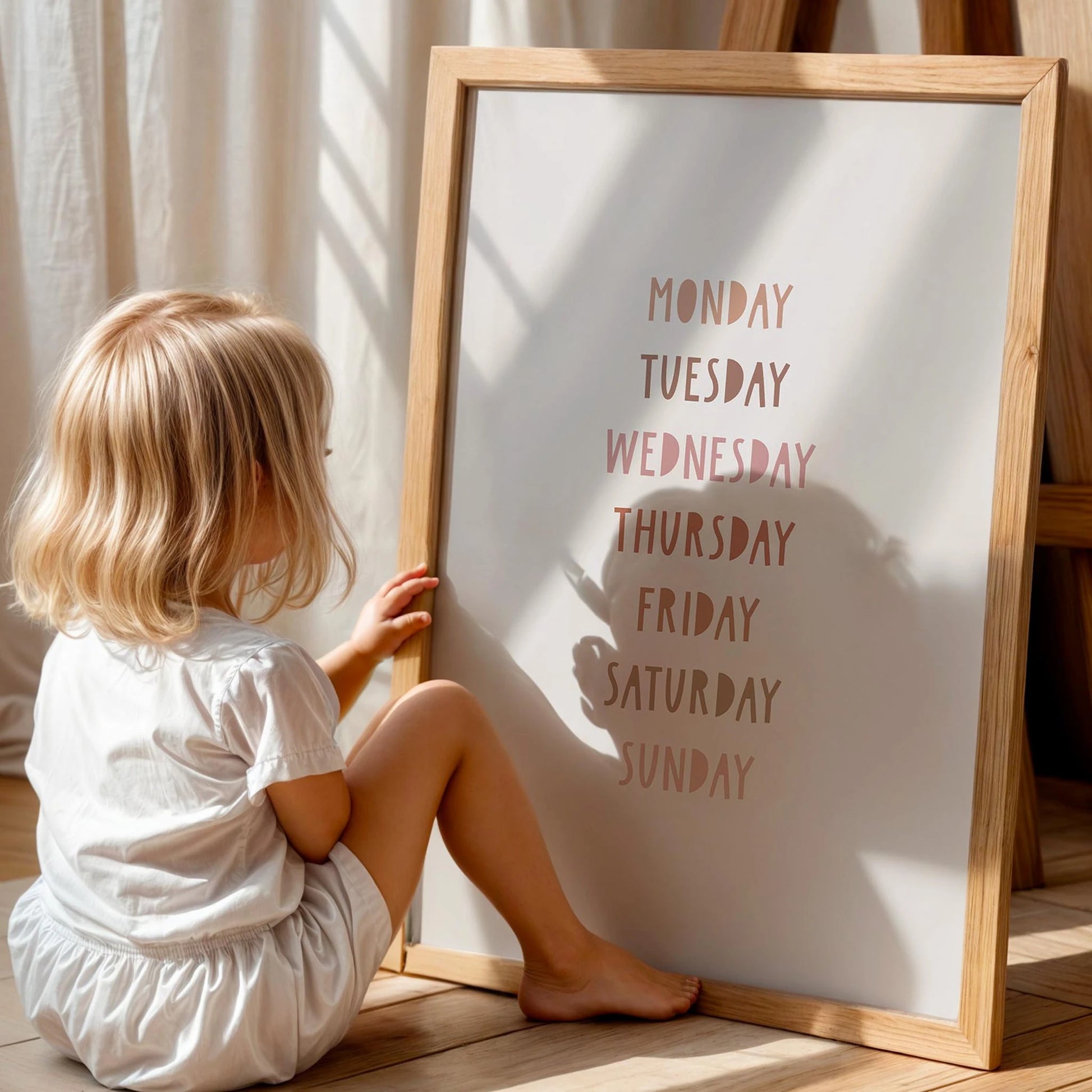 Doğum Günü Şapkası Takmış Kuzu - Çocuk Odası Ahşap Tablo