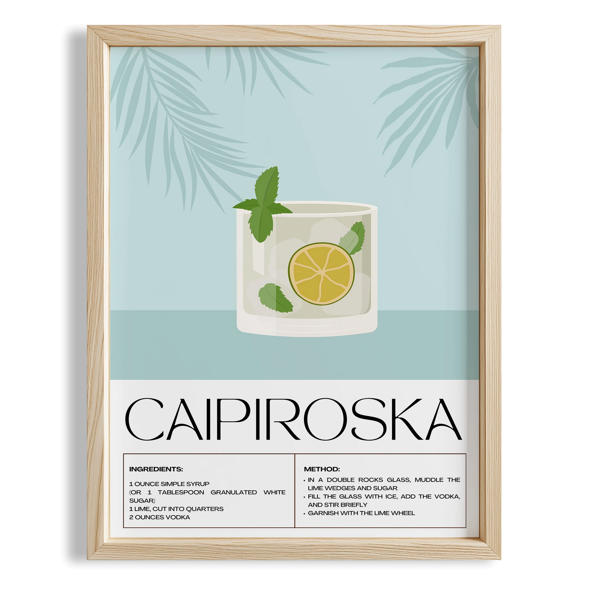 Caipiroska Kokteyl Tarifi Mutfak Duvar Tablosu