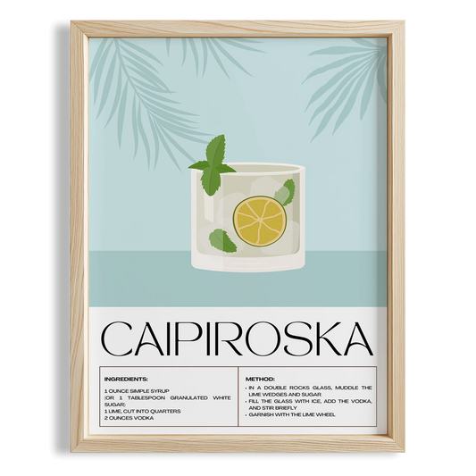 Caipiroska Kokteyl Tarifi Mutfak Duvar Tablosu