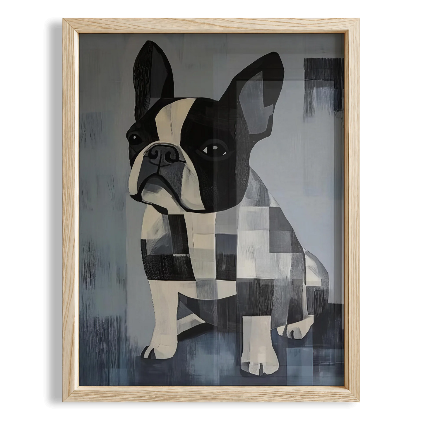 Köpek Portre II - Fransız Buldog Geometrik