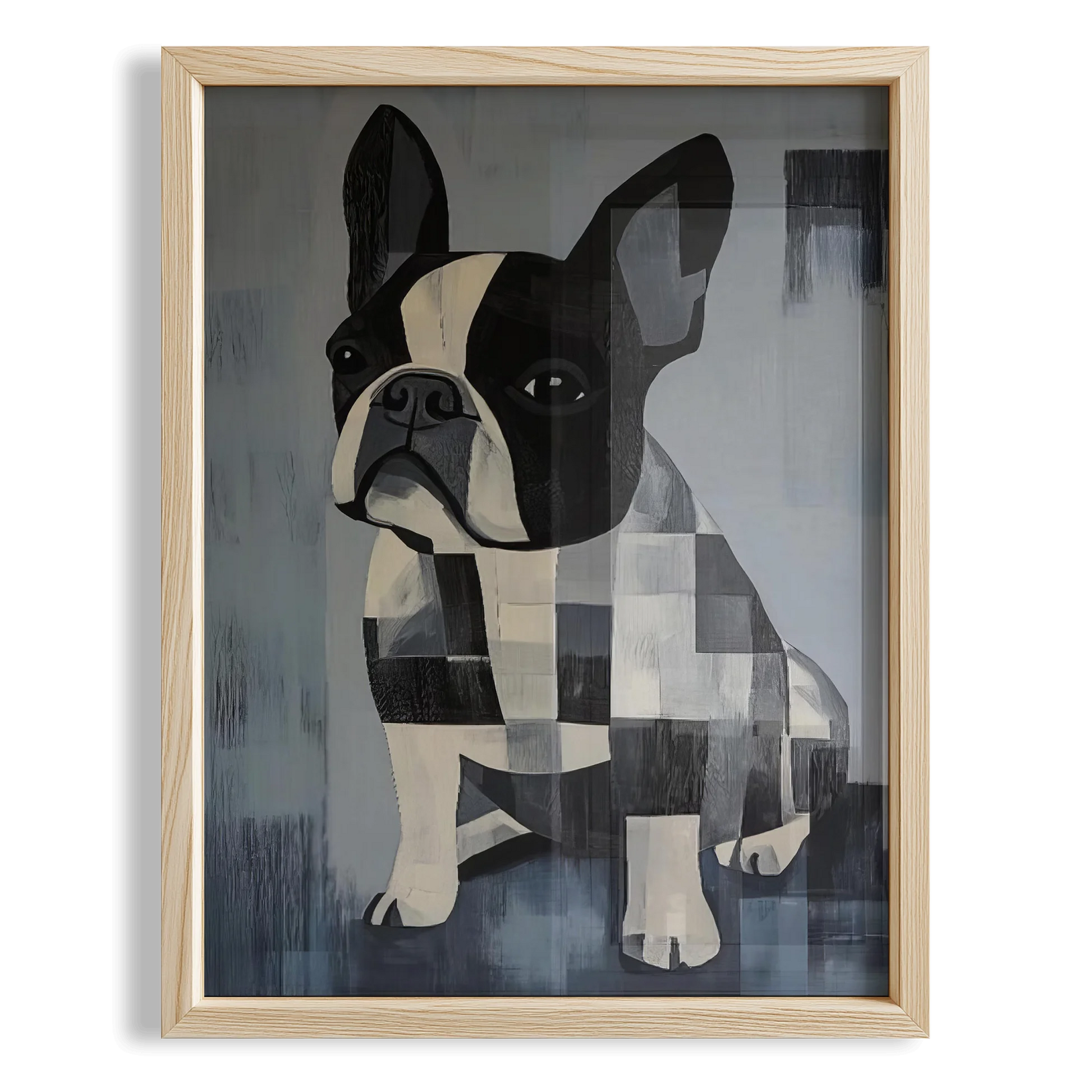 Köpek Portre II - Fransız Buldog Geometrik