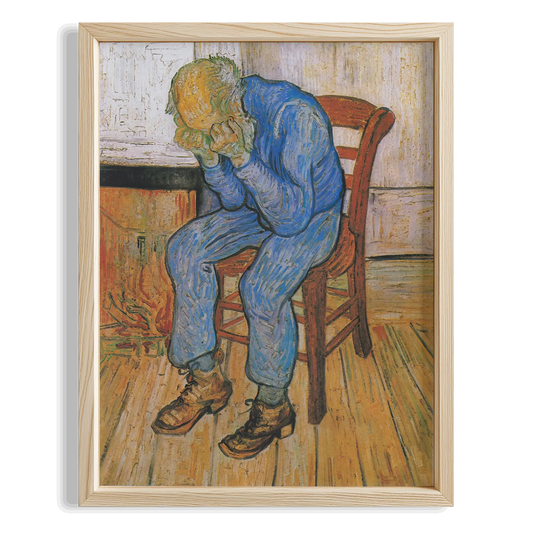 Sandalyede Oturan Adam - Vincent Van Gogh Ahşap Duvar Tablosu