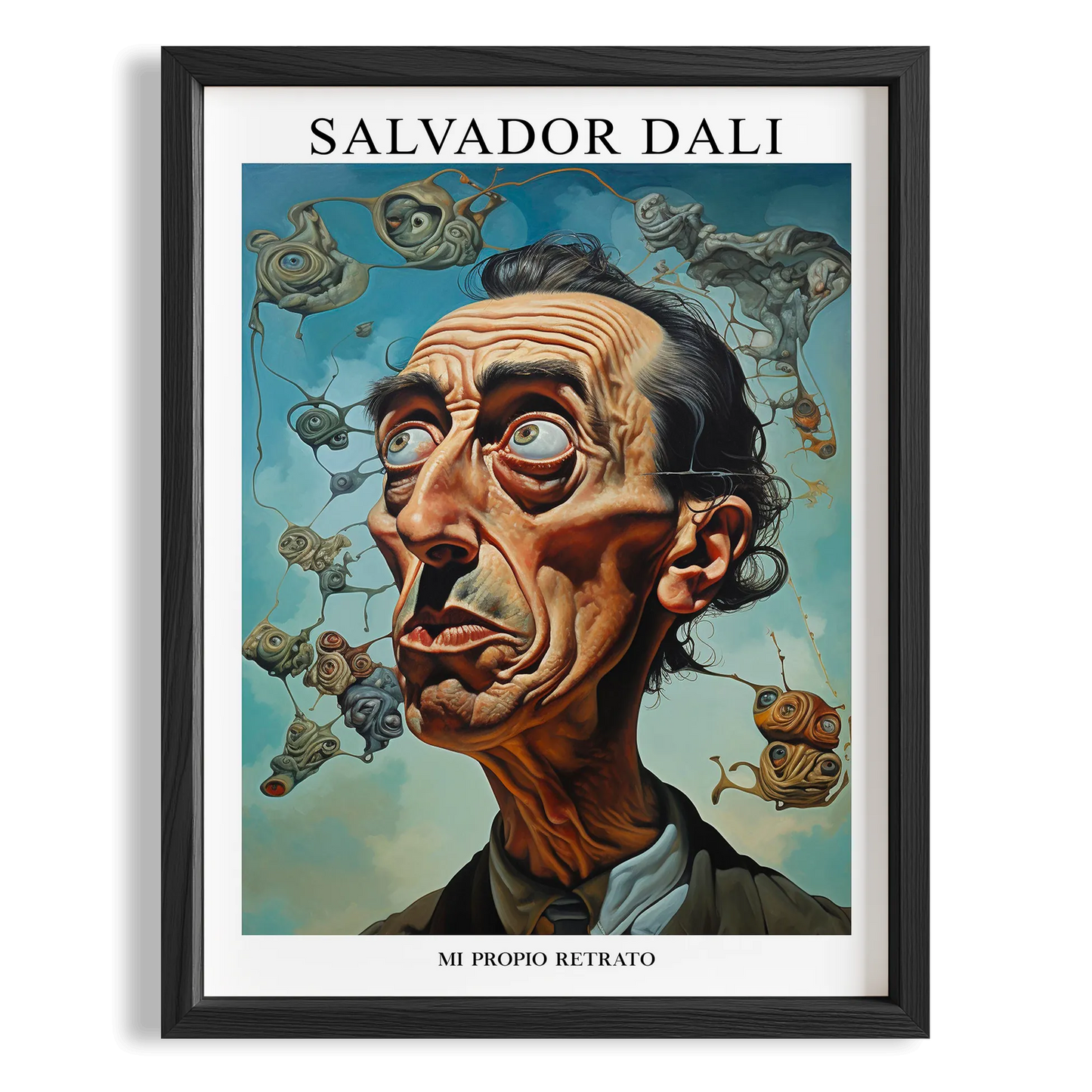 Salvador Dalí Portresi - Salvador Dali Ahşap Duvar Tablosu