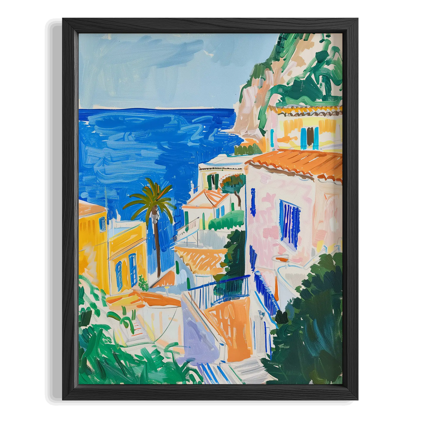 Positano Sahil Evleri Akdeniz İtalya Koleksiyonu Mutfak Duvar Tablosu