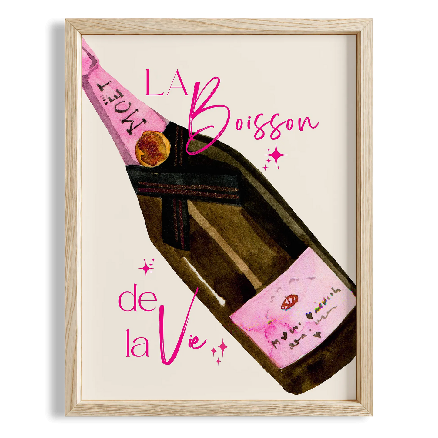 La Boisson de la Vie Şampanya Mutfak Duvar Tablosu