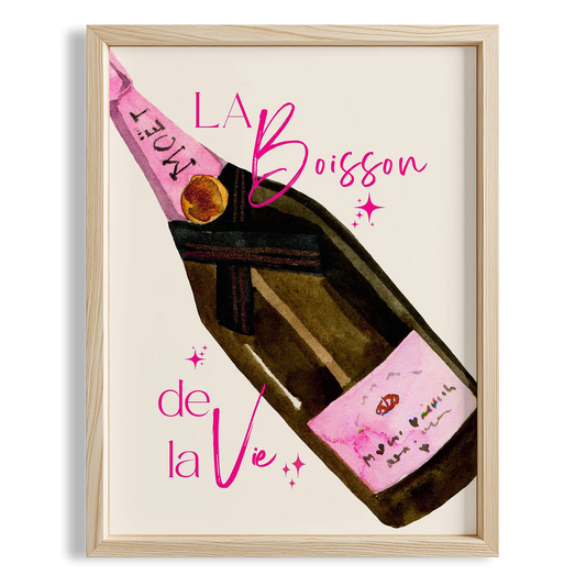 La Boisson de la Vie Şampanya Mutfak Duvar Tablosu