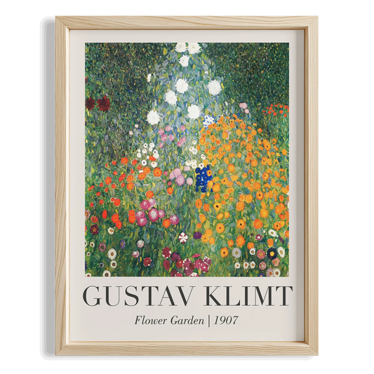 Çiçek Bahçesi - Gustav Klimt Ahşap Duvar Tablosu