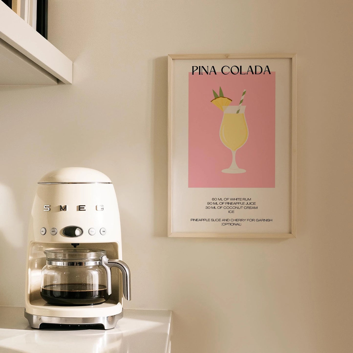 Pina Colada Kokteyl Tarifi Mutfak Duvar Tablosu