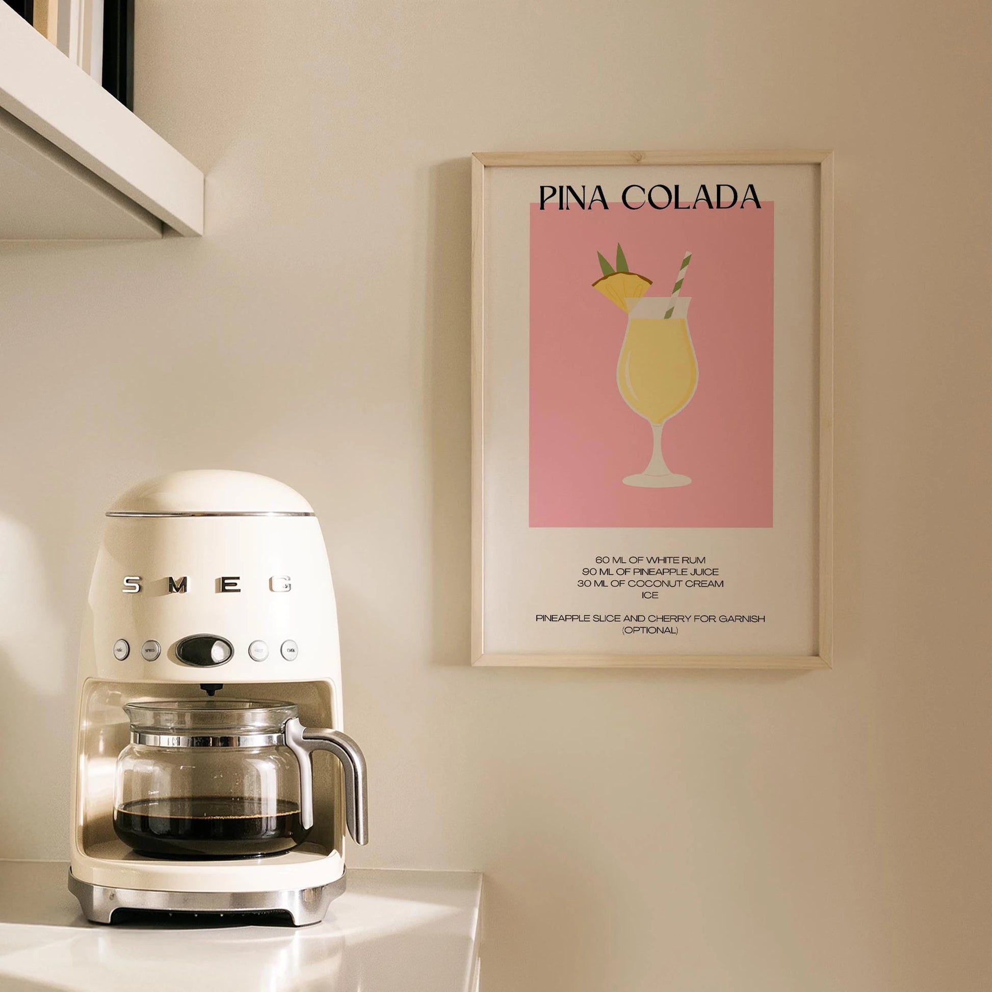 Pina Colada Kokteyl Tarifi Mutfak Duvar Tablosu