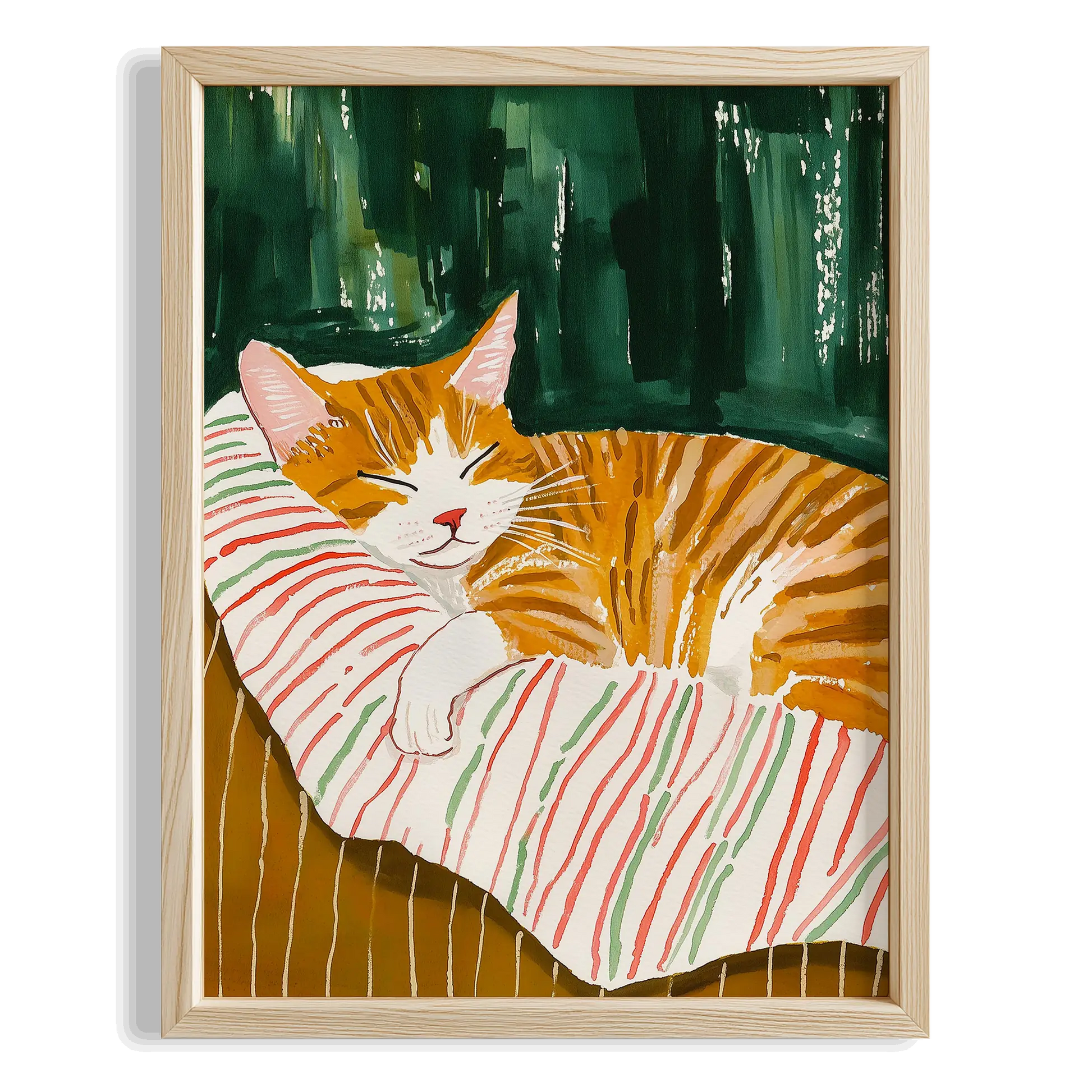 Kedi Portre XVI - Sarman Çizgili Zümrüt