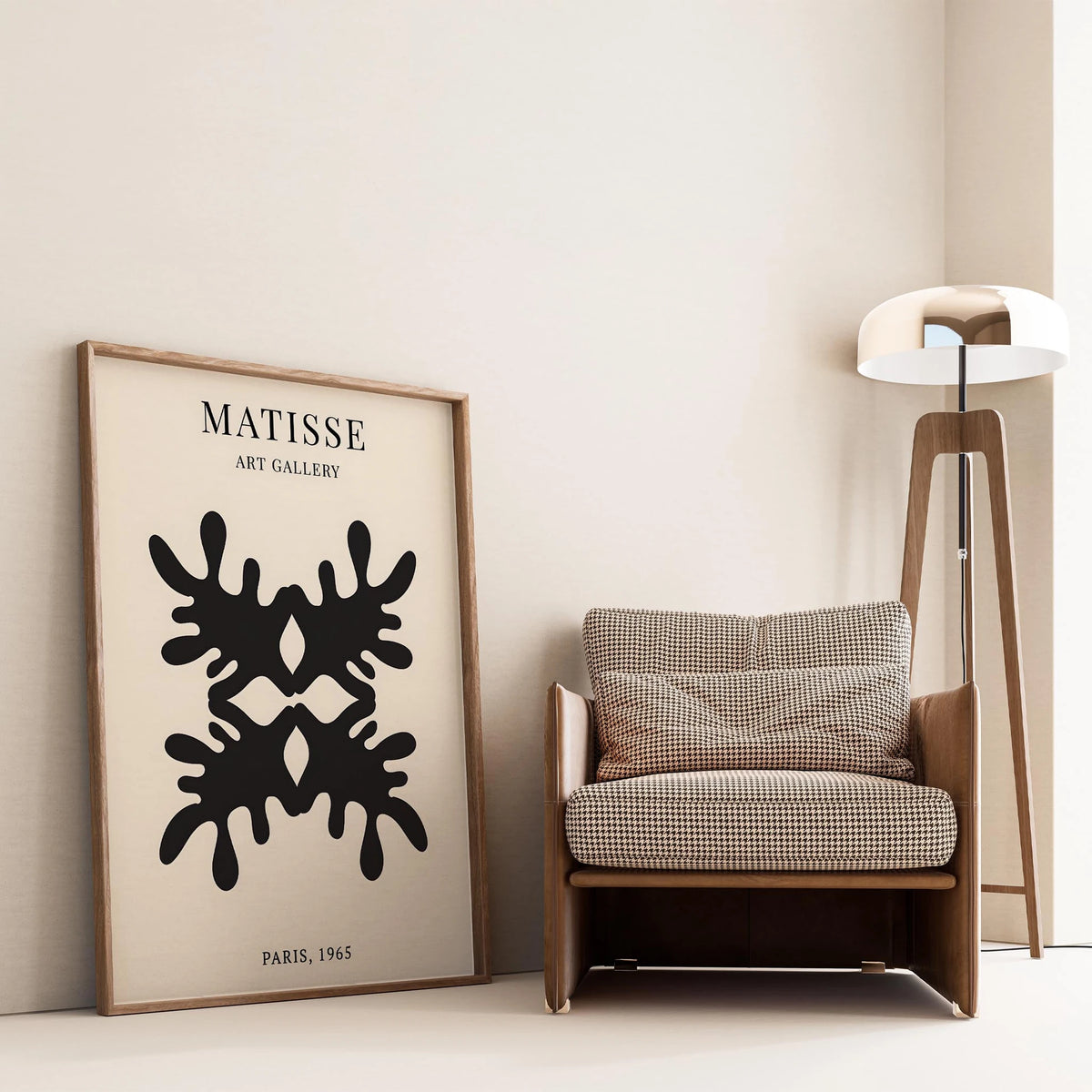 Matisse Kağıt Kesimleri Serisi Siyah Minimalist Dallar I Duvar Tablosu