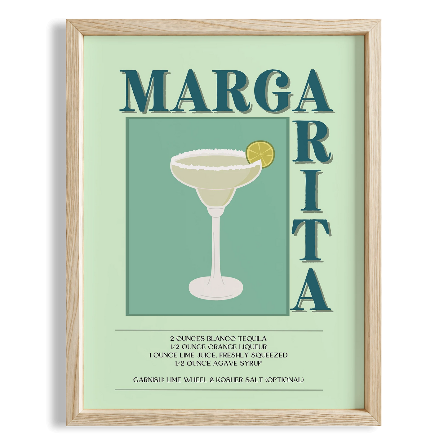 Margarita Kokteyli Mutfak Duvar Tablosu
