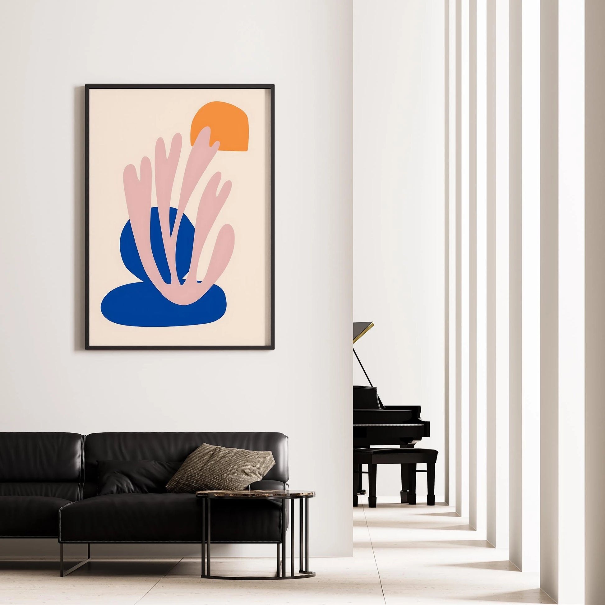 Matisse Kağıt Kesimleri Abstract Serisi Renkli Soyut Formlar II Duvar Tablosu
