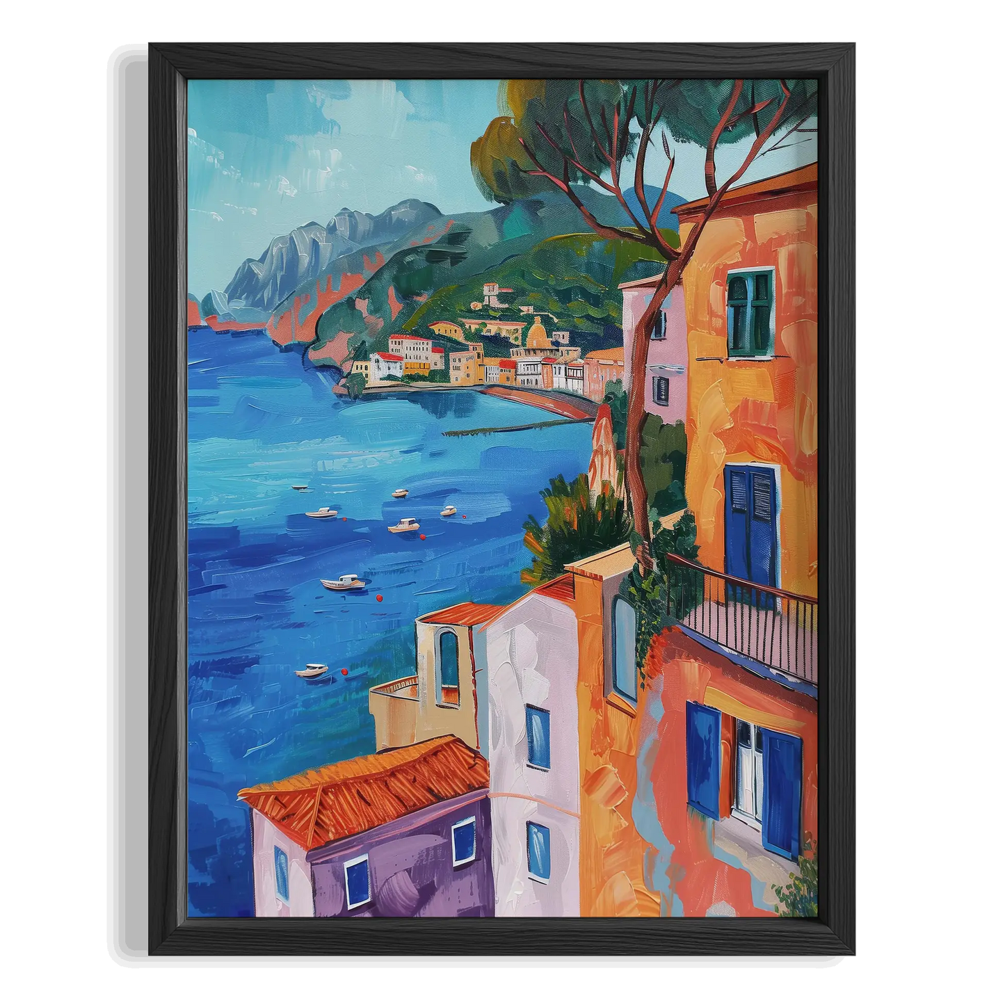 Amalfi Sahili Akdeniz İtalya Koleksiyonu Mutfak Duvar Tablosu