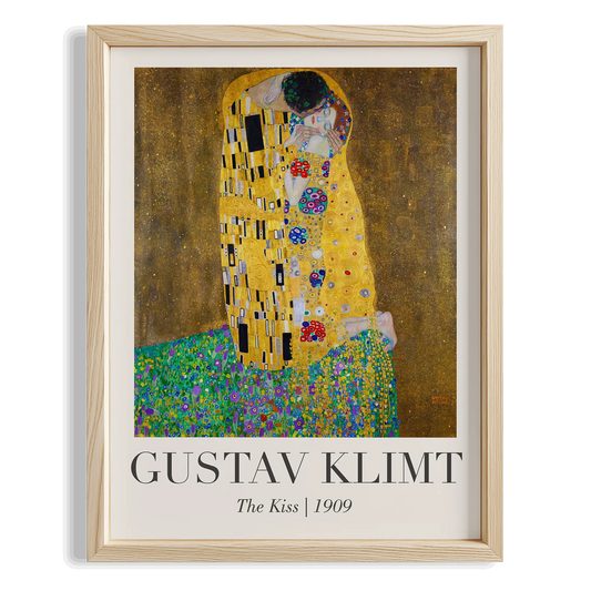 Öpücük - Gustav Klimt Ahşap Duvar Tablosu