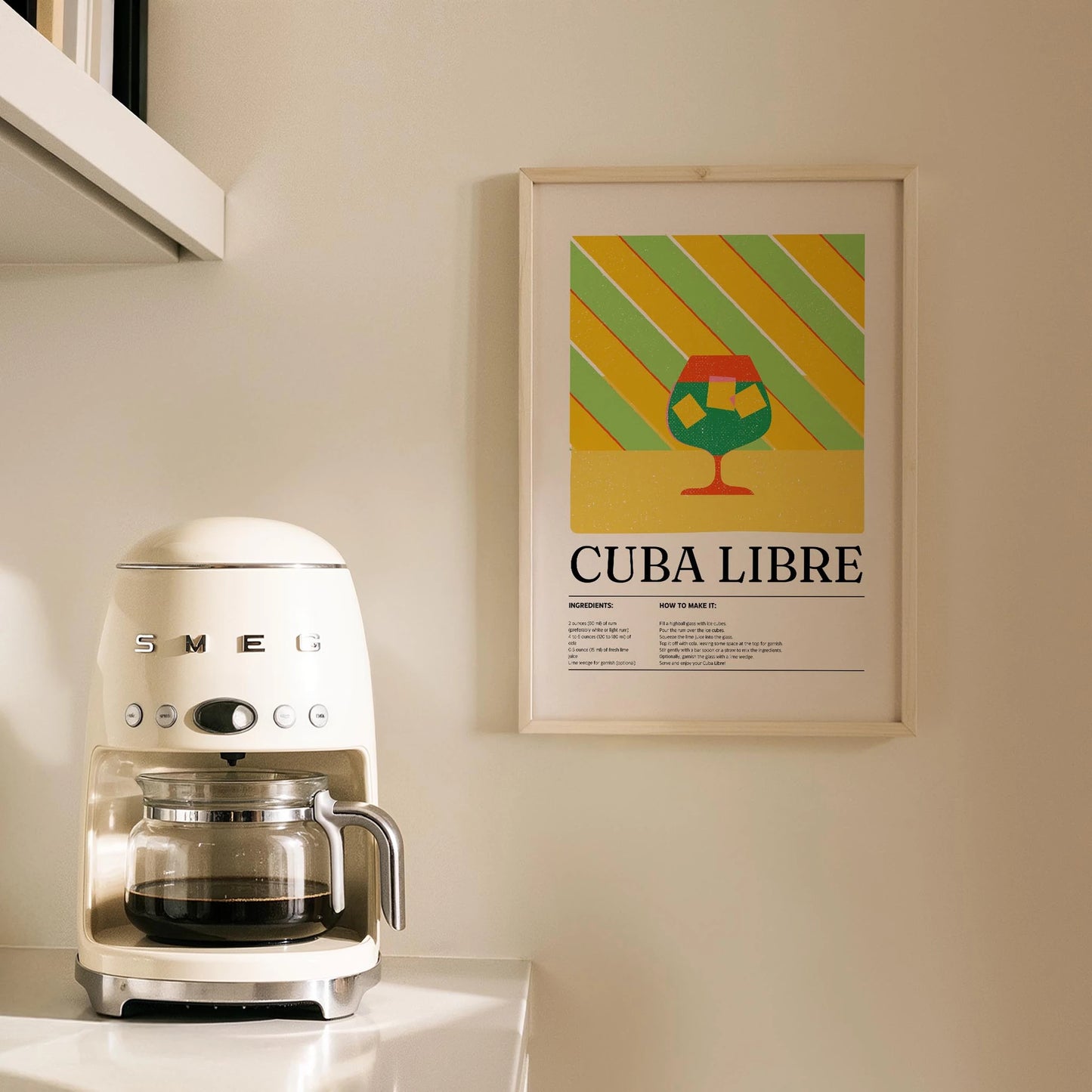 Cuba Libre Kokteyl Tarifi Mutfak Duvar Tablosu