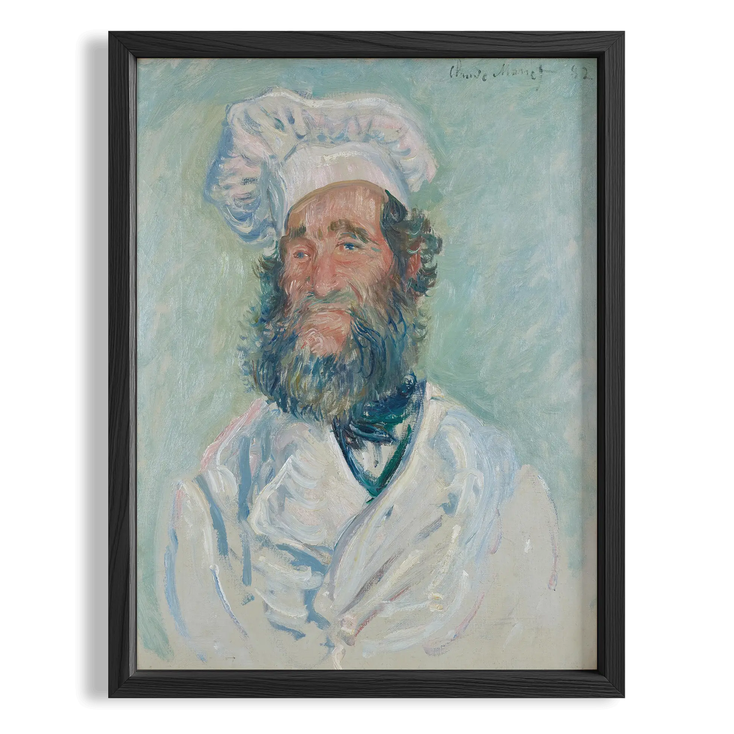 Aşçı Portresi - Claude Monet Ahşap Duvar Tablosu