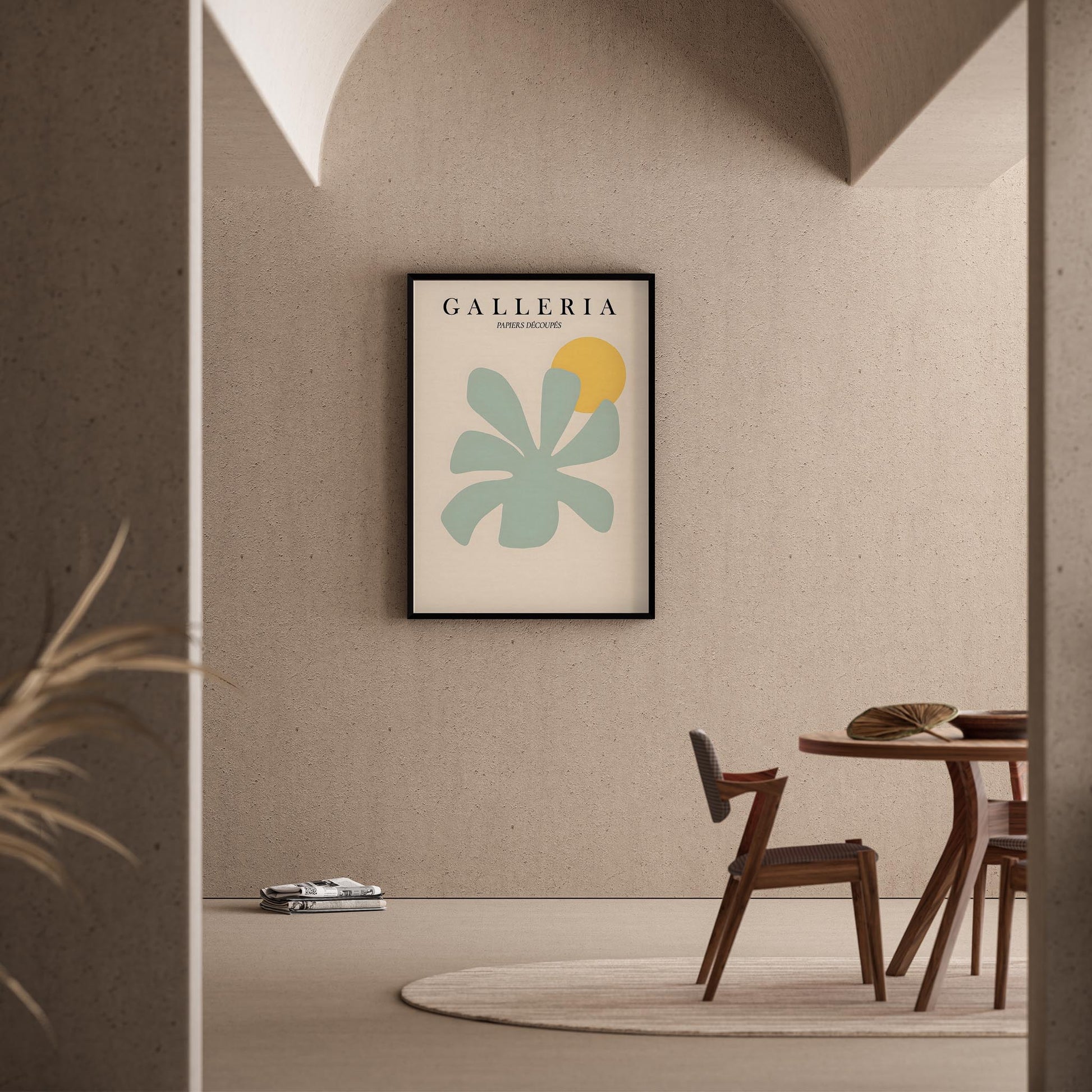 Matisse Kağıt Kesimleri Serisi Abstract Soyut Yaprak Botanik I Duvar Tablosu