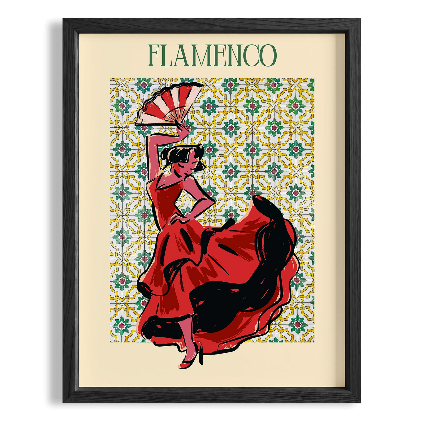 Flamenco Seramik Desen V Akdeniz İspanya Koleksiyonu Mutfak Duvar Tablosu